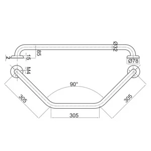 سبيس مقبض حمام أبيض FS-117