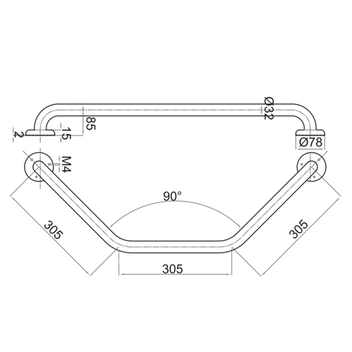 Sbase Grab Bar White FS-117 Sbase Grab Bar White FS-117