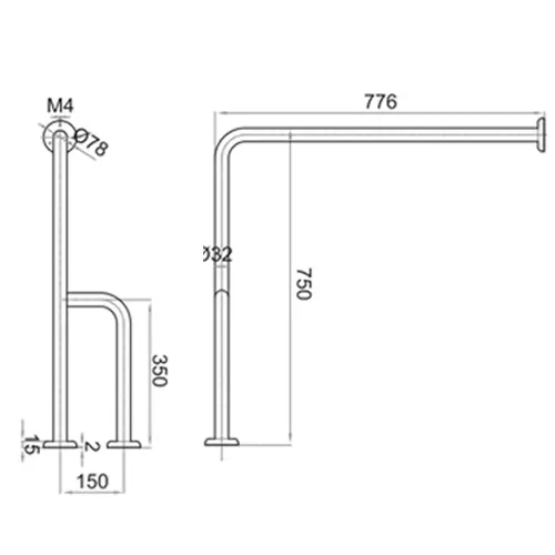 سبيس مقبض حمام ستيل FS-146
