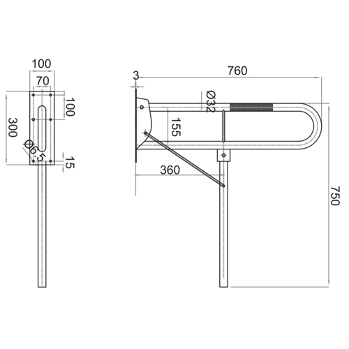 سبيس مقبض حمام ستانلس SB-229 سبيس مقبض حمام ستانلس SB-229