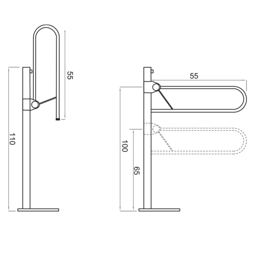 سبيس مقبض حمام أبيض HD-08 سبيس مقبض حمام أبيض HD-08