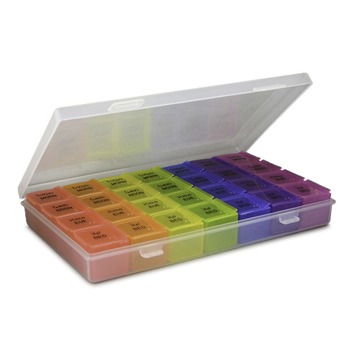 SPACARE Weekly Pill Organizer 7Colors in Transparent Box 030 SPACARE Weekly Pill Organizer 7Colors in Transparent Box 030