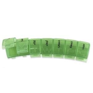 SPACARE Weekly Pill Organizer Green 022 SPACARE Weekly Pill Organizer Green 022