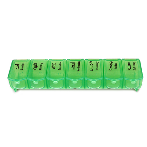 SPACARE Weekly Pill Organizer Green 013 SPACARE Weekly Pill Organizer Green 013