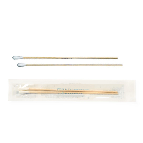 Wooden Cotton Applicator Tip Sterile 6&quot;
