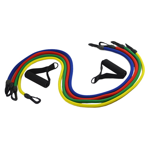 SPACARE Set 4 Rubber Exercise Tube Different Strength with 2 Handles SPACARE Set 4 Rubber Exercise Tube Different Strength with 2 Handles