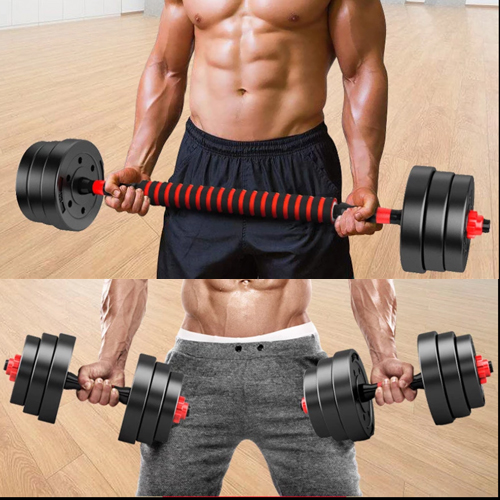 سباكير مجموعة اثقال دامبلز مع بار 10 كجم