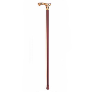 Luxury wooden cane with a dark brown acrylic handle 611