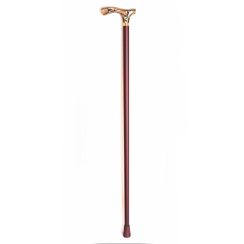 Luxury wooden cane with a dark brown acrylic handle 611