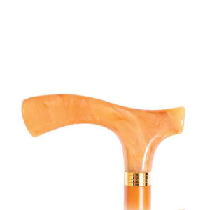 Luxury wooden cane with a light brown acrylic handle 611