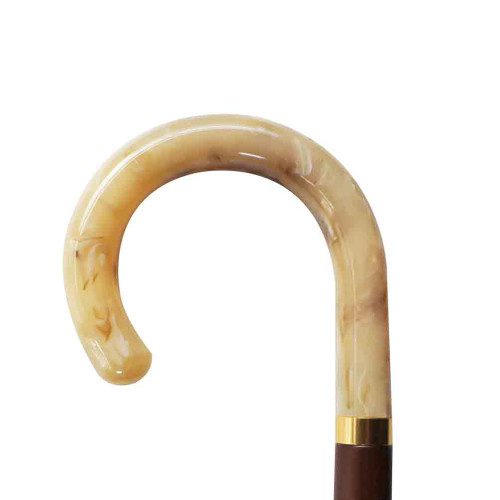 عكاز خشبي فاخر بمقبض من الأكريلك 613