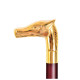 Luxury wooden cane with a gilded brass handle 621