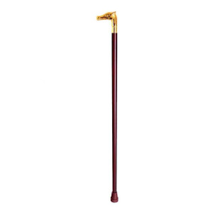 Luxury wooden cane with a gilded brass handle 621
