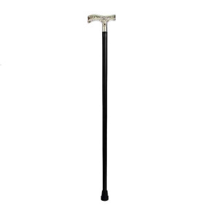 Luxury wooden cane with a silver-plated brass handle 620
