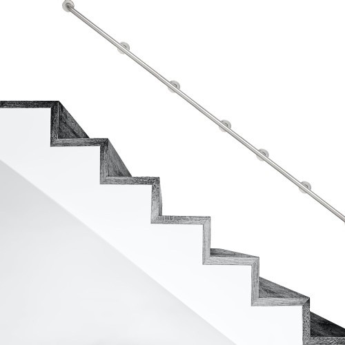 Wall-mounted stainless steel stair railing 1 m Wall-mounted stainless steel stair railing 1 m
