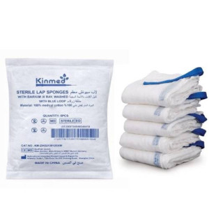 Kinmed High Absorbency Sterile Lap Sponge 30×30 cm 12 Ply