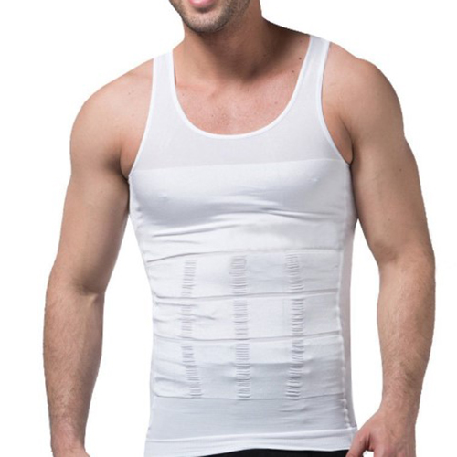 Slimming Shape Shirt For Men White Slimming Shape Shirt For Men White