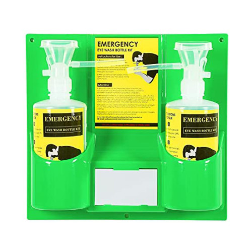 Wall Mounted Emergency Eyewash Station 2 Bottles
