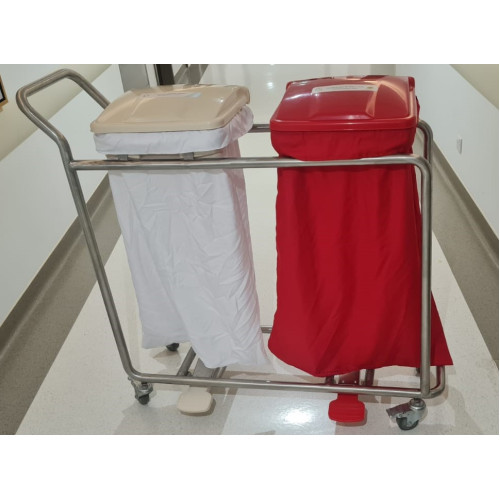 عربة جمع غسيل او نفايات مزدوجة