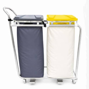 Trolley For Laundry And Garbage Double