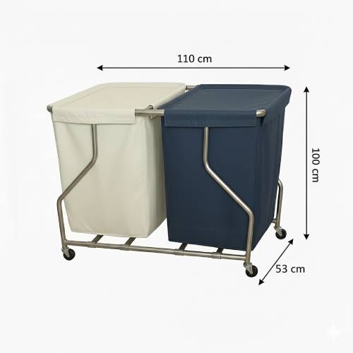 عربة جمع غسيل او نفايات مزدوجة T -02