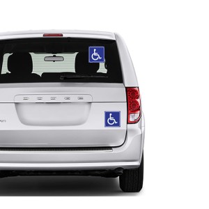 ملصقات علامة معاقين 9x9 سم