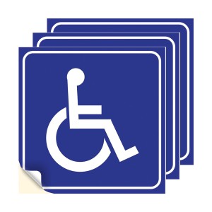 ملصقات علامة معاقين 9x9 سم