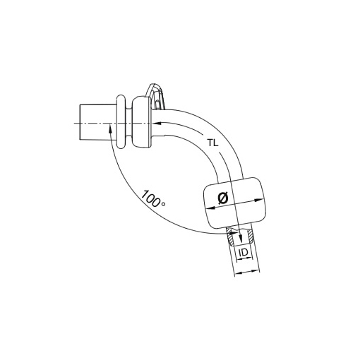Disposable Standard Tracheostomy Tube Cuffed Disposable Standard Tracheostomy Tube Cuffed