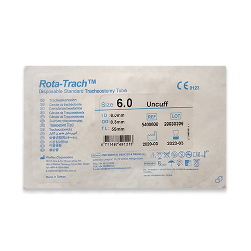 Disposable Standard Tracheostomy Tube Uncuffed