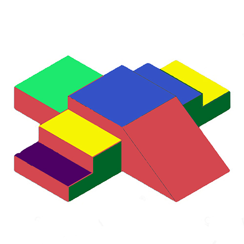 منصة اربع اتجاهات مع منحدر ودرج اسفنجي