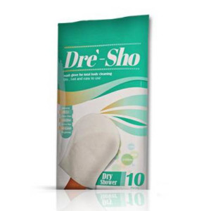 Get a wet cloth glove to clean the body.