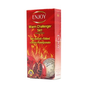 انجوي كوندوم واقي ذكري سخونة التحدي 5 في 1 انجوي كوندوم واقي ذكري سخونة التحدي 5 في 1