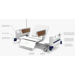 سرير طبي حركة واحدة بفتحة حمام سرير طبي حركة واحدة بفتحة حمام