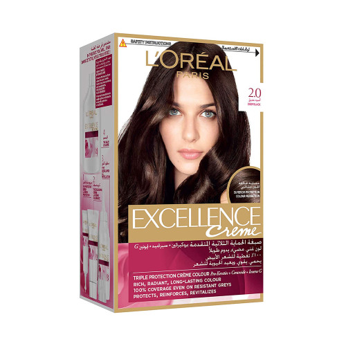 L'Oreal Excellence Hair Dye 2 Dark Black