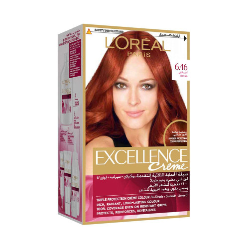 صبغة شعر لوريال اكسيلانس 66.46 احمر ياقوتي