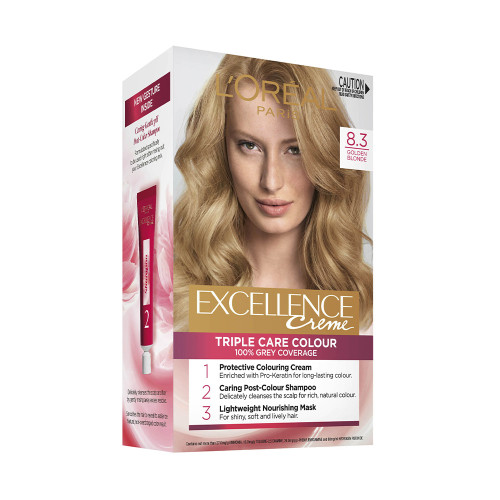 صبغة لوريال اكسلنس للشعر 8.3 أشقر ذهبي فاتح