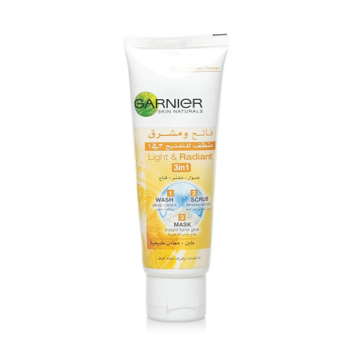 Garnier Light & Radiant  3 IN 1 WASH + SCRUB + MASK 100 ml