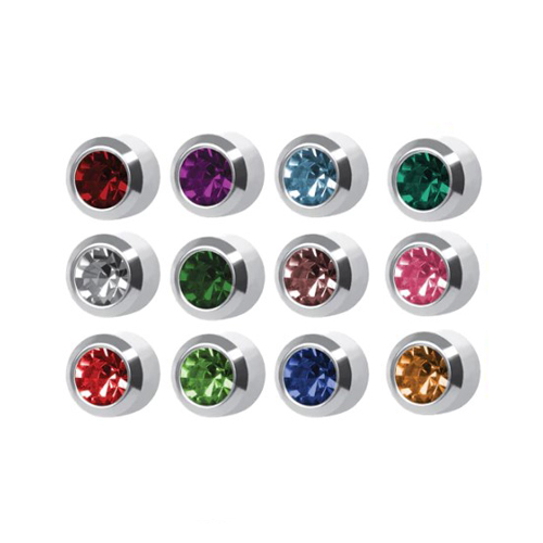 STUDEX Silver Earing Multiple color Crystal 12 Pairs R213W