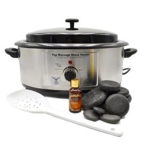 جهاز تسخين احجار المساج مع 16 حجر