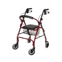 Walker With Wheels Seat Basket