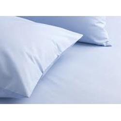 شرشف سرير وغطاء مخدة أزرق
