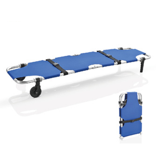 Patient Stretcher Blue W/Wheels