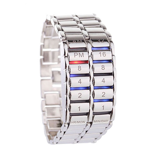 سباكير ساعة ستانليس فضي SPAW003 LED S سباكير ساعة ستانليس فضي SPAW003 LED S