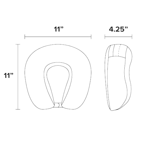 SPACARE Neck Support Pillow Foldable with Pocket SPAMP002