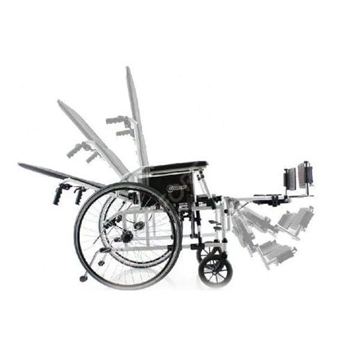 Wheelchair Leg. Elev. & Back Rec. B/W 18" Comfort K9