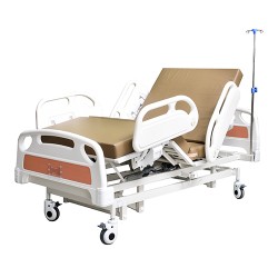 موفاكير سرير كهربائي 5 حركات مع مرتبة طبية وحامل محاليل MMB5F-90