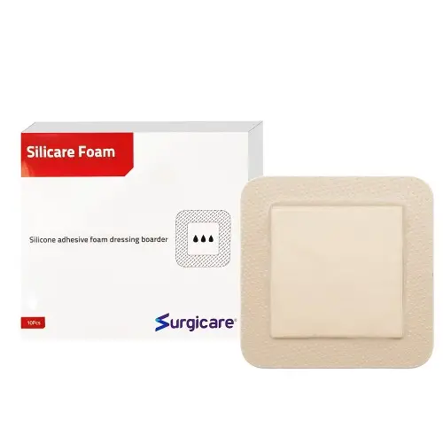Silicare Silicone Adhesive Foam Dressing Border