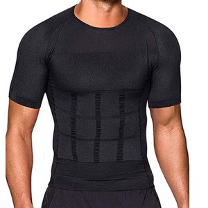Slimming Shape T Shirt For Men Black Slimming Shape T Shirt For Men Black