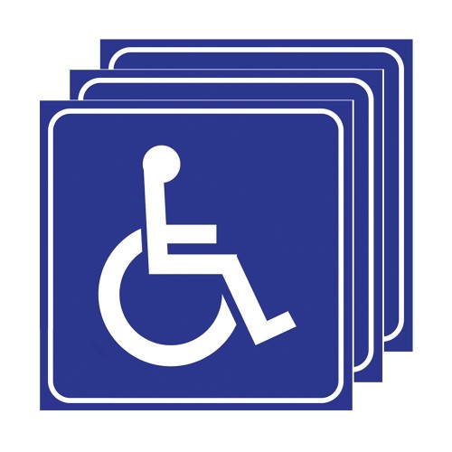 Cars Signs Handicap Stickers 9x9 cm