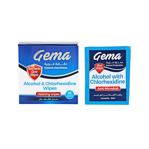 Gema Wipes Alcohol With CHD 10 pcs